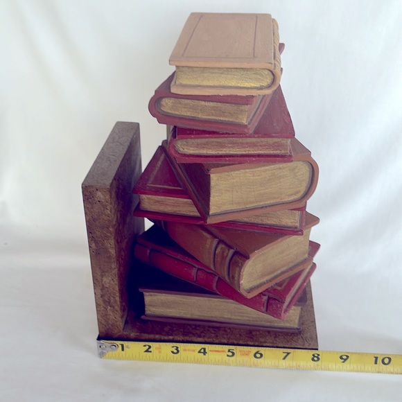 Vintage Sarreid Wooden Books Bookend Ref- 2056a Handpainted In Italy - Picture 7 of 9